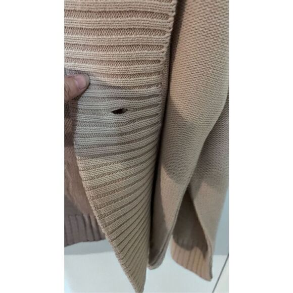 R Womens Chunky Knit V Neck Single Button Cardigan Sweater Mauve Pink Size 14-16 - Picture 6 of 12